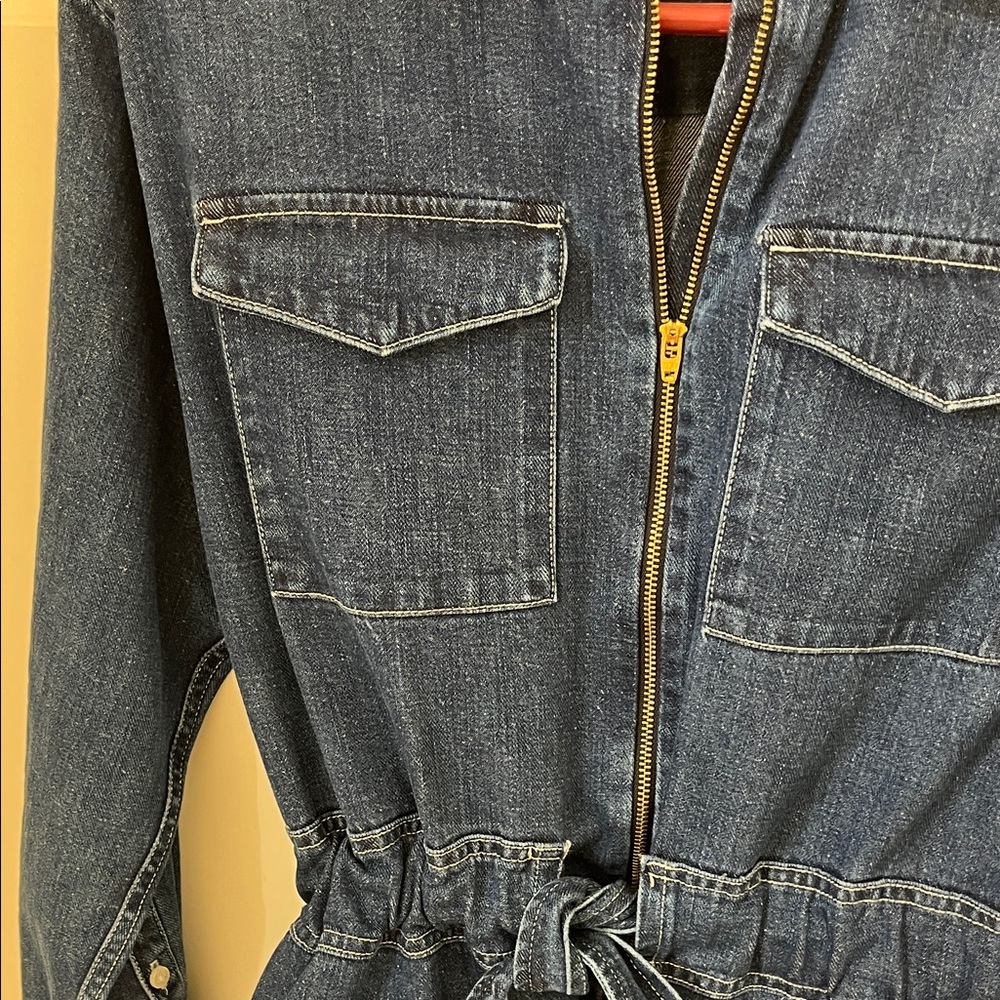 J. Crew Dark Blue Denim Utility Dress size 0 - Picture 4 of 6